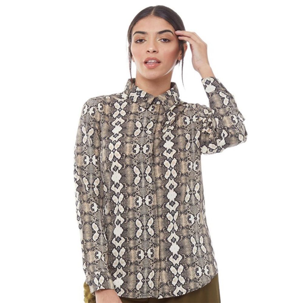 Brave Soul London Megan Snake Print Button Down - image 8